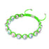 Vert fluo | Supernova arc-en-ciel | Argent | Bracelet Charmballa Verre Galaxy